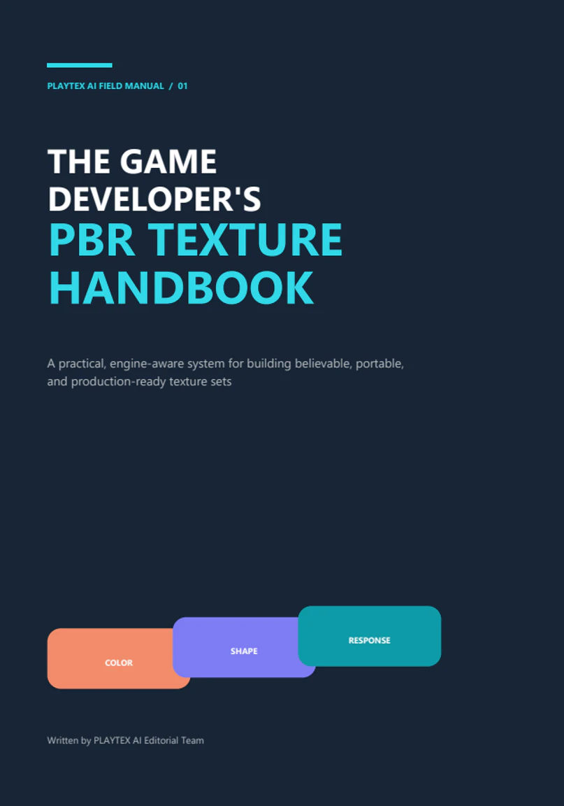 Cover of The Game Developer's PBR Texture Handbook by the PLAYTEX AI Editorial Team