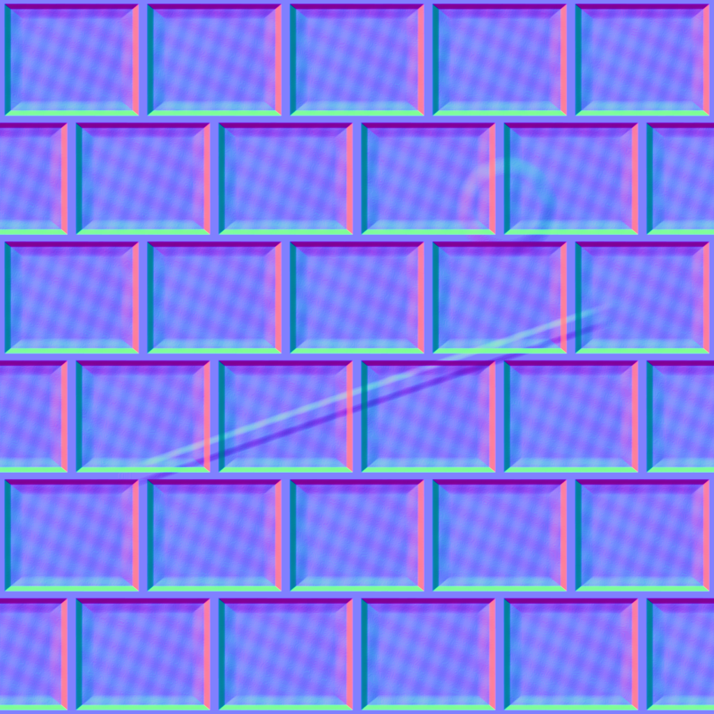 PLAYTEX AI OpenGL Y plus tangent-space normal map output from the same controlled relief source
