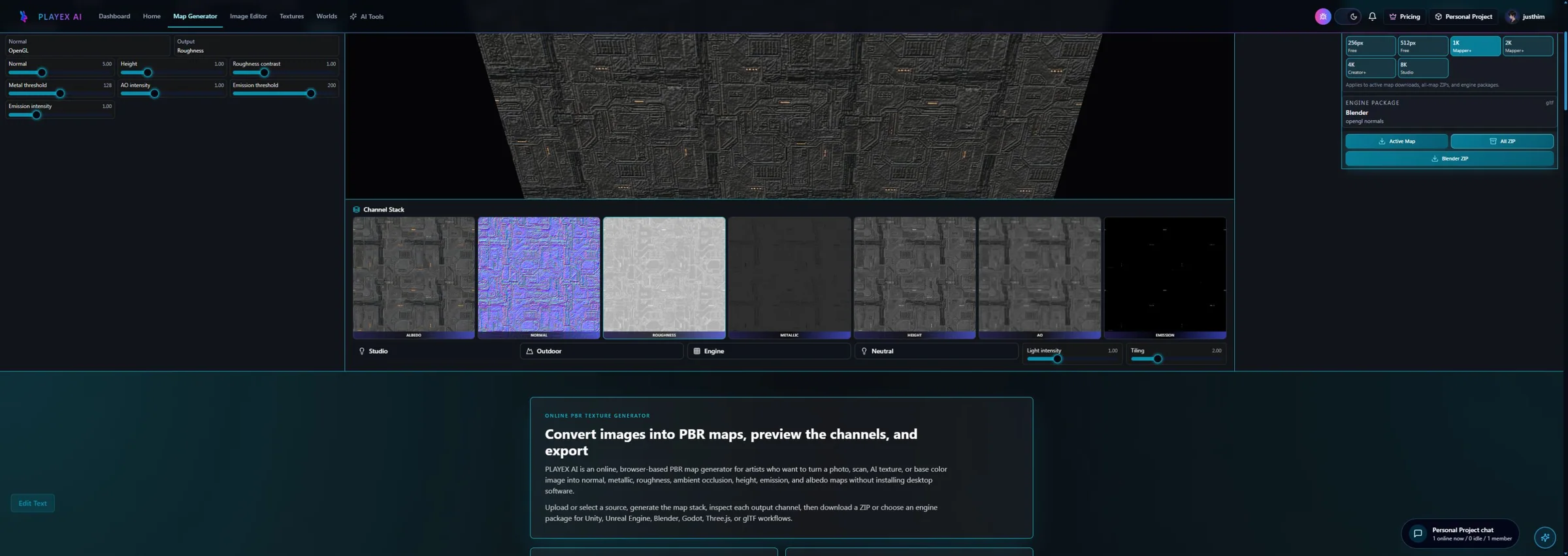 Normal map channel review showing tangent-space RGB data and shaded material response