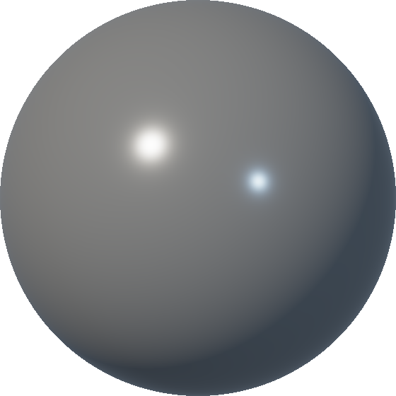 Neutral sphere rendered at roughness 0.00