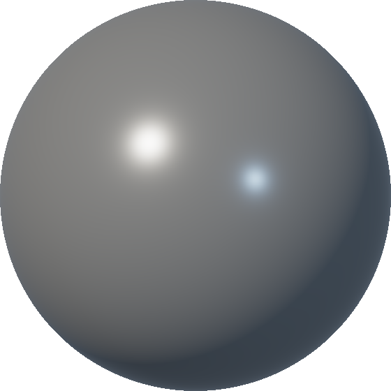 Neutral sphere rendered at roughness 0.25