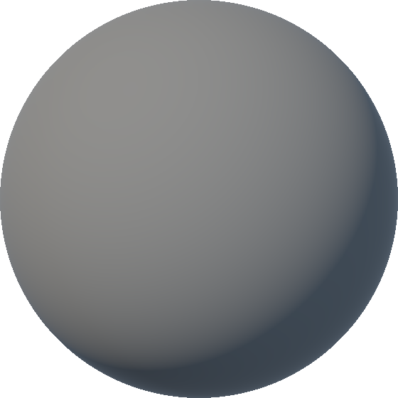 Neutral sphere rendered at roughness 1.00