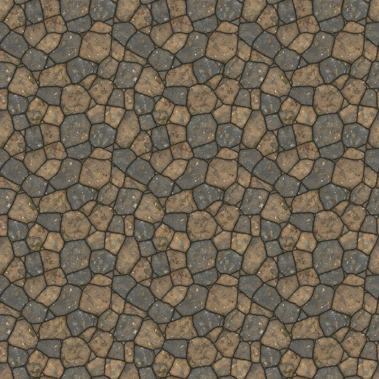 Three by three repeat of Weathered field stone